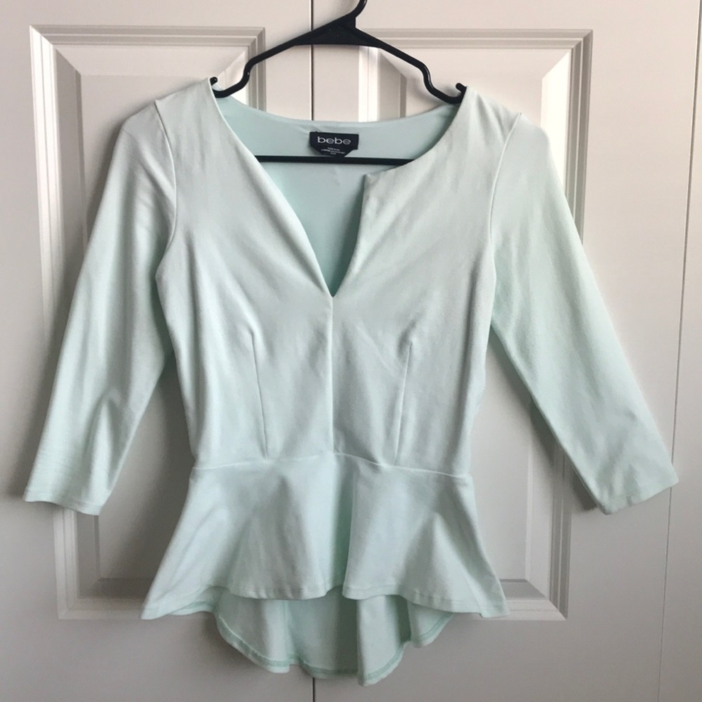 1/4 sleeve peplum top